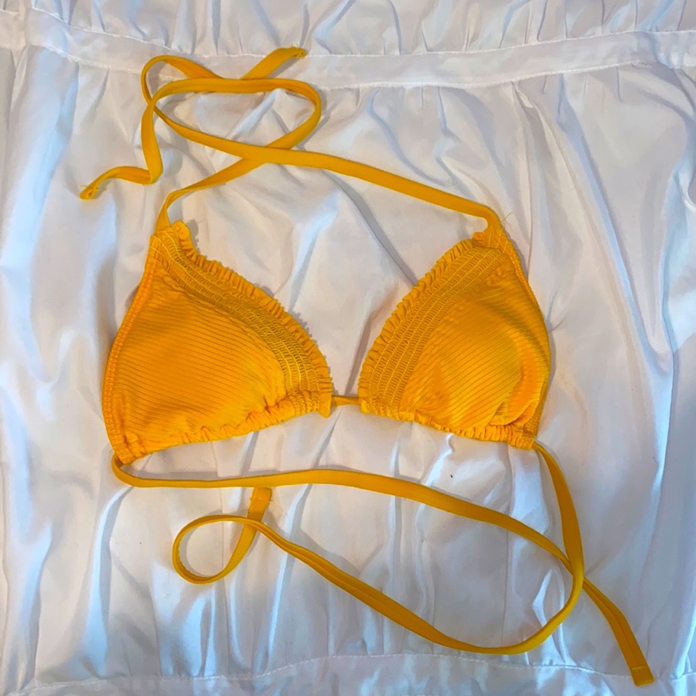 Yellow Triangle Bikini Top